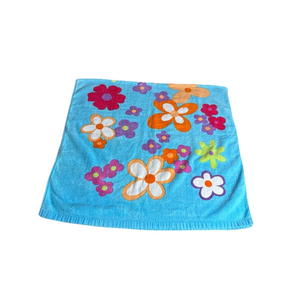 80s-90s Flower Power Summer Whimsy Beach Pool Towel 56"x30"  All Over Print